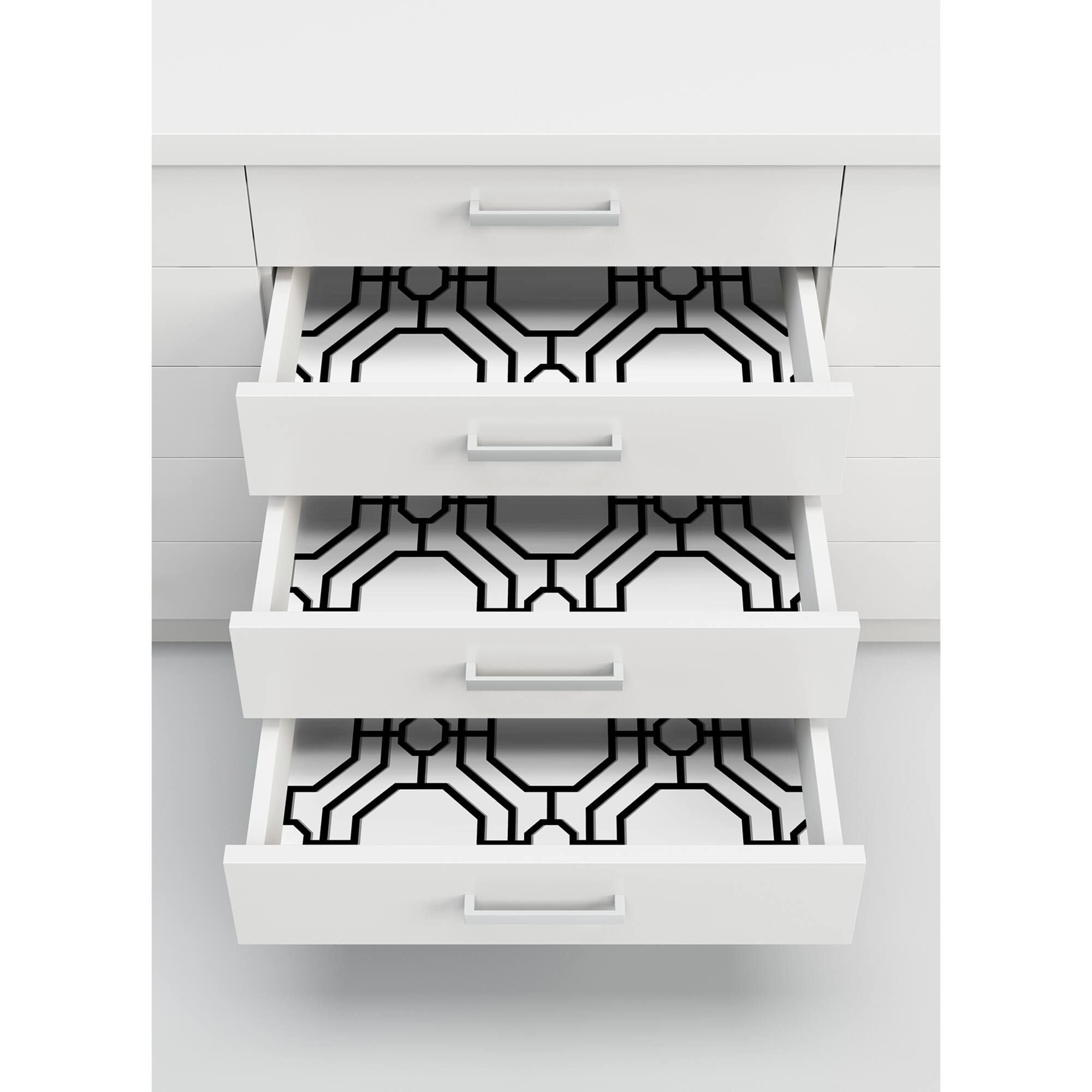 InHome Crawford Black & White Peel & Stick Wallpaper